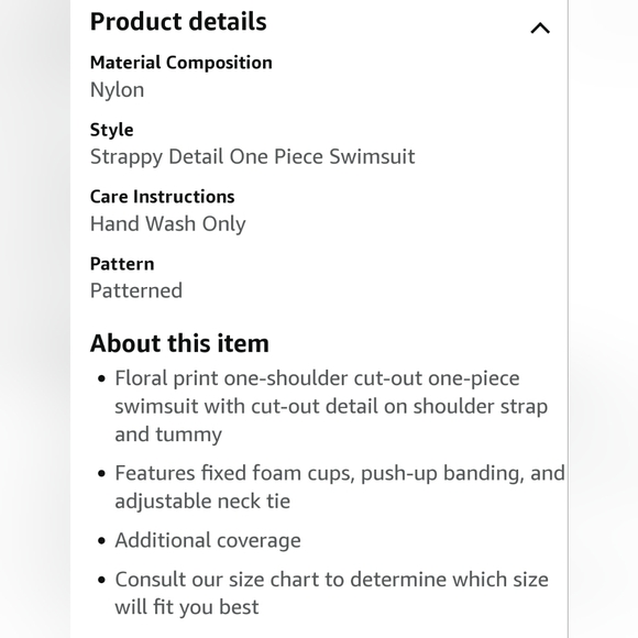 Floral Strapy Bathing Suit - Picture 3 of 10